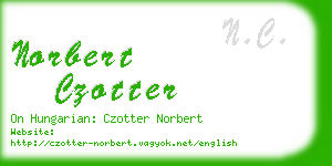 norbert czotter business card